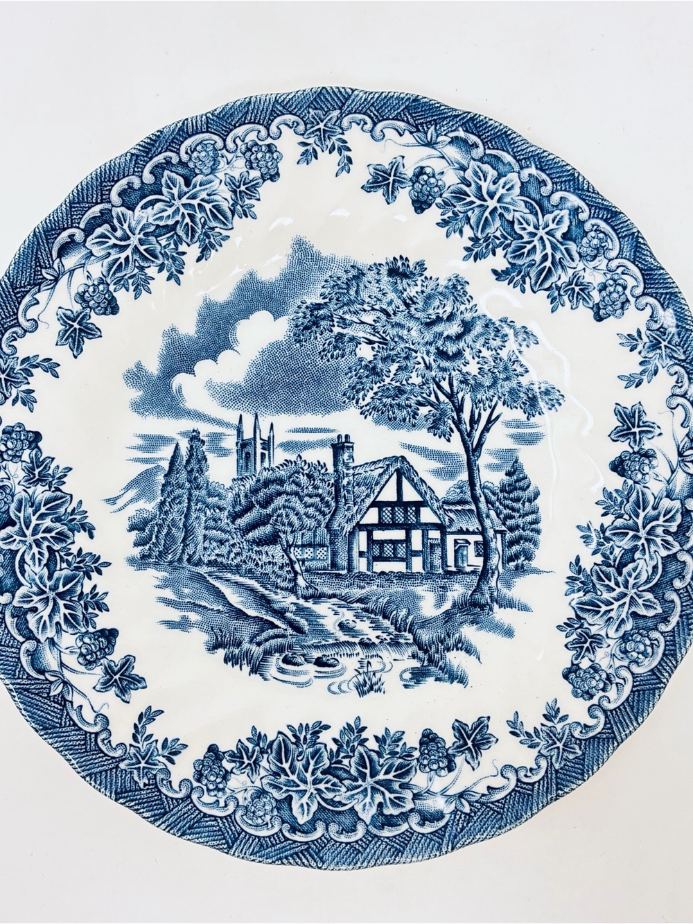 Churchill "The Brook Blue" Bread Butter Plate 6-3/4” Country Cottage England